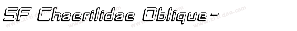 SF Chaerilidae Oblique字体转换